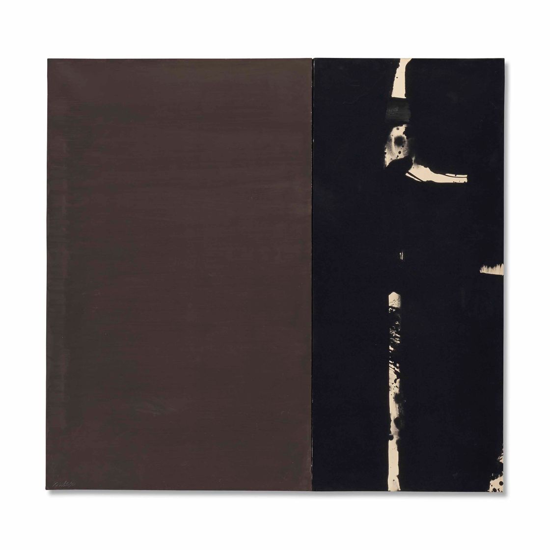 Pierre Soulages — Гуашь на папье-маше, 109 х 115 см, 1977
