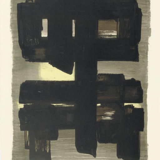 Pierre Soulages — Литография № 1 (Ривьера 1)