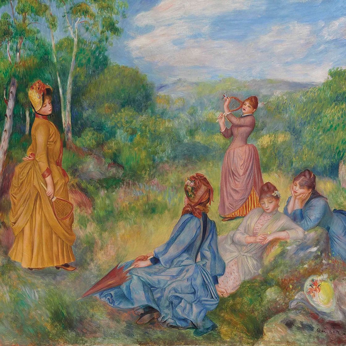 Pierre-Auguste Renoir — Молодые люди летают в воздухе