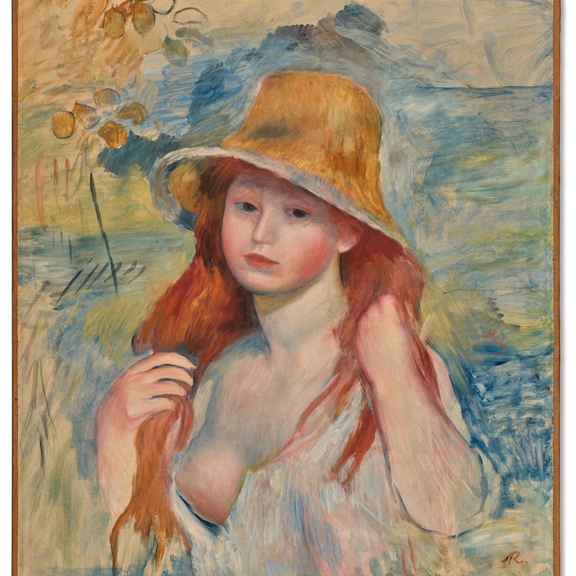 Pierre-Auguste Renoir — Молодая девушка во вводной части платья, изображение 2