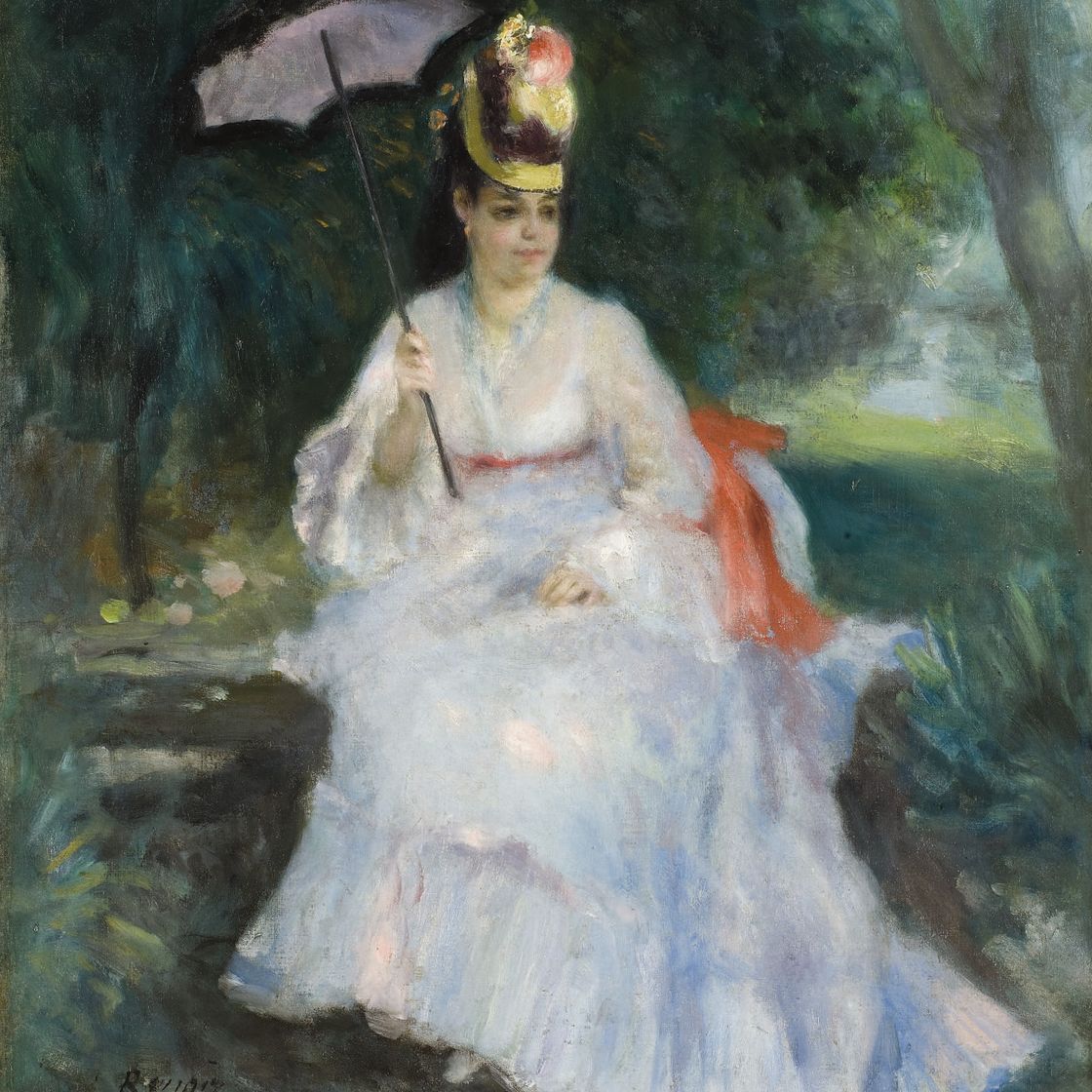 Pierre-Auguste Renoir — Прекрасная женщина в саду (Лиза Трео)