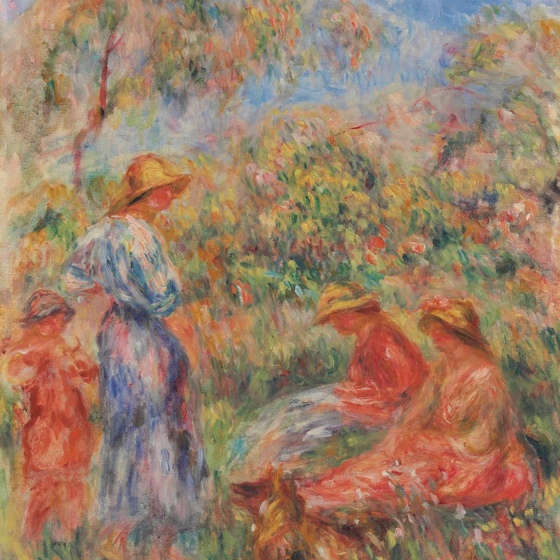 Pierre-Auguste Renoir — Двое женщин помогают друг другу и только начинают, в одиночестве (Оплата за троих женщин и только в одиночестве)