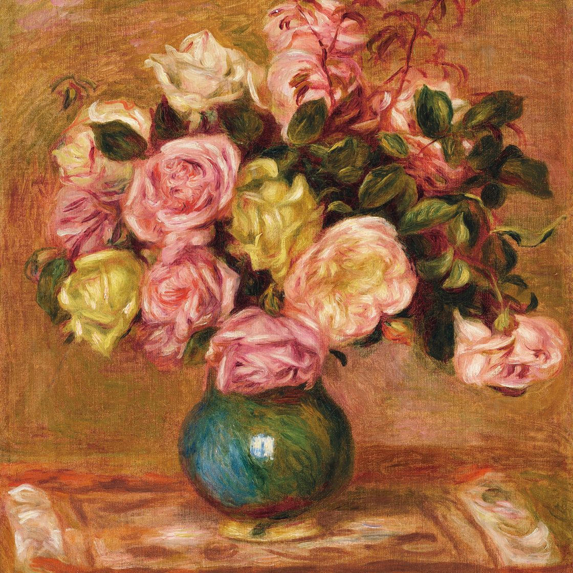 Pierre-Auguste Renoir — Букет роз в вазе