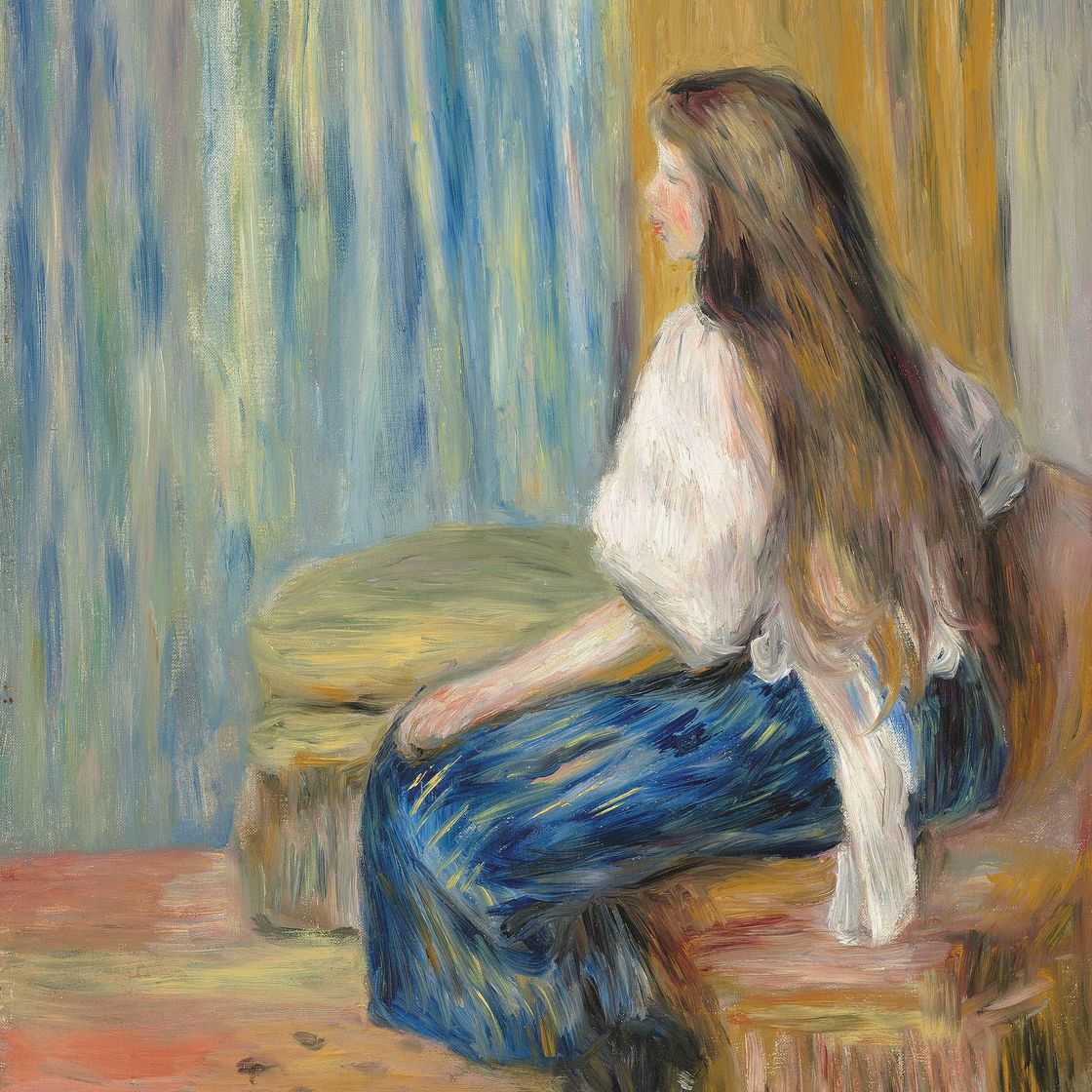 Pierre-Auguste Renoir — Женщина с длинными волосами в шевроле