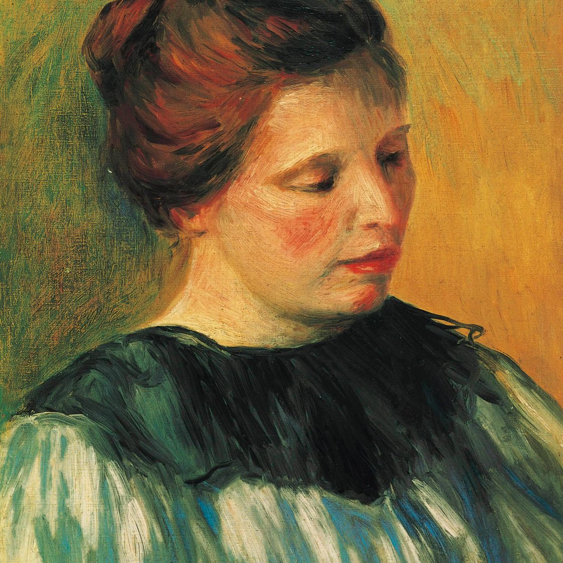 Pierre-Auguste Renoir — Тет-а-тет с женщиной (Молодая женщина в шиньоне)