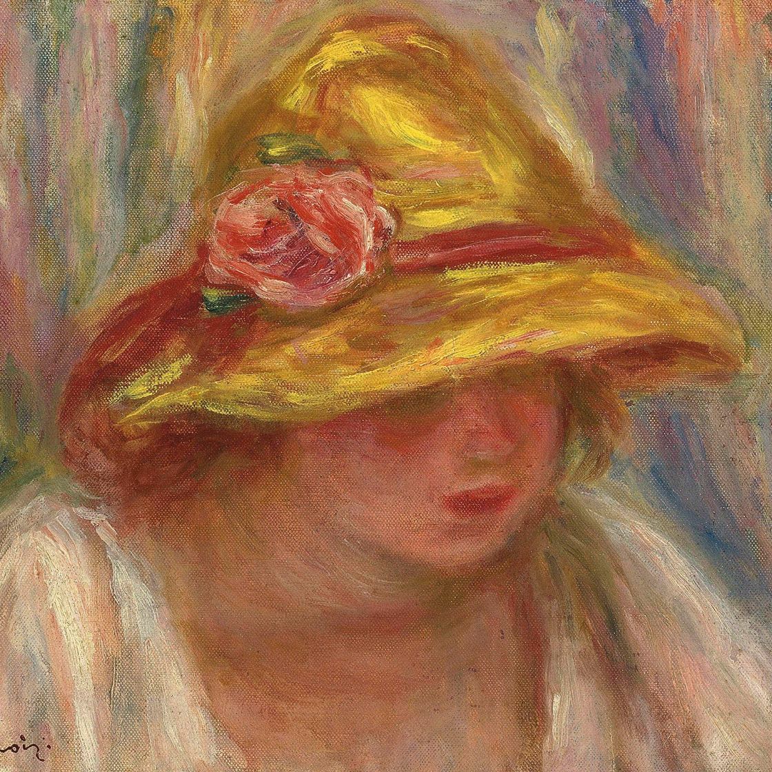Pierre-Auguste Renoir — Этюд о женщине в желтой шапочке