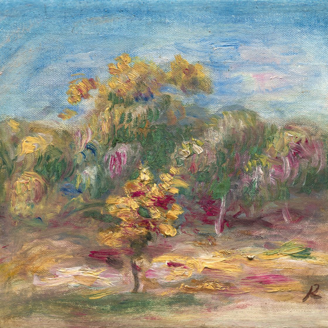 Pierre-Auguste Renoir — Пейсаж, лесные заросли - фрагмент, изображение 1