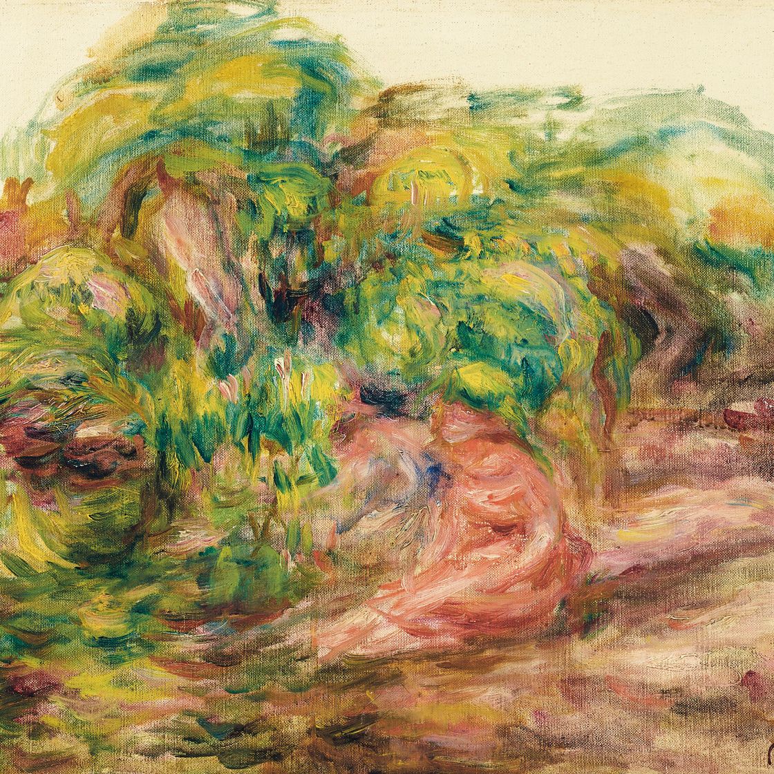 Pierre-Auguste Renoir — Эскиз платежеспособности (Две женщины в саду коллекций в Каньоне)