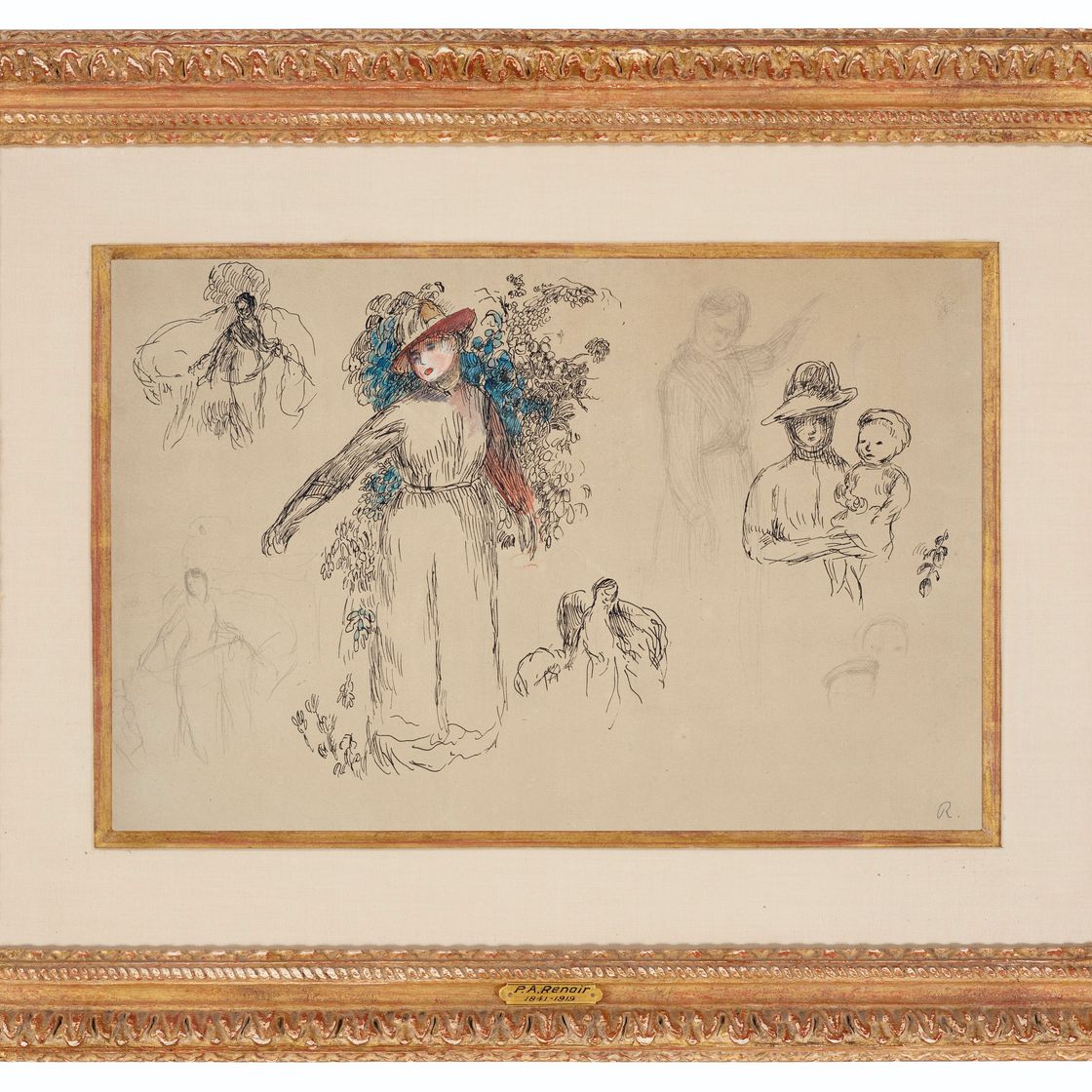 Pierre-Auguste Renoir — Этюды: Женщина в саду, изображение 2