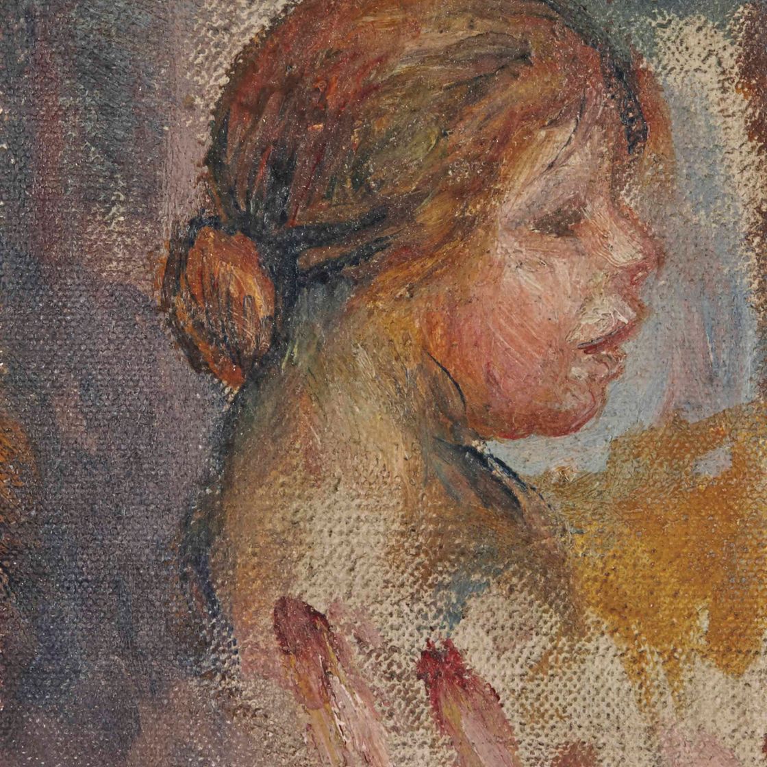 Pierre-Auguste Renoir — Тет-а-тет с молодой девушкой в профиле