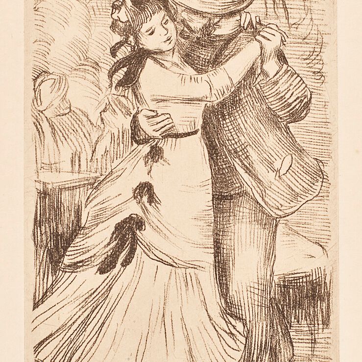 Pierre-Auguste Renoir — Танец в кампании, планш, 2е, изображение 1