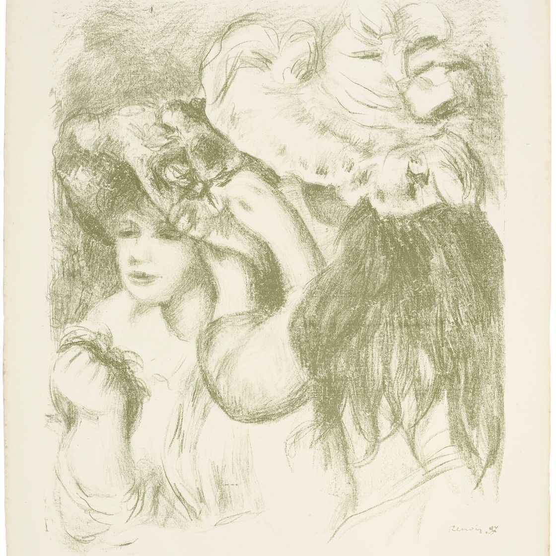 Pierre-Auguste Renoir — Две гравюры художника, изображение 3