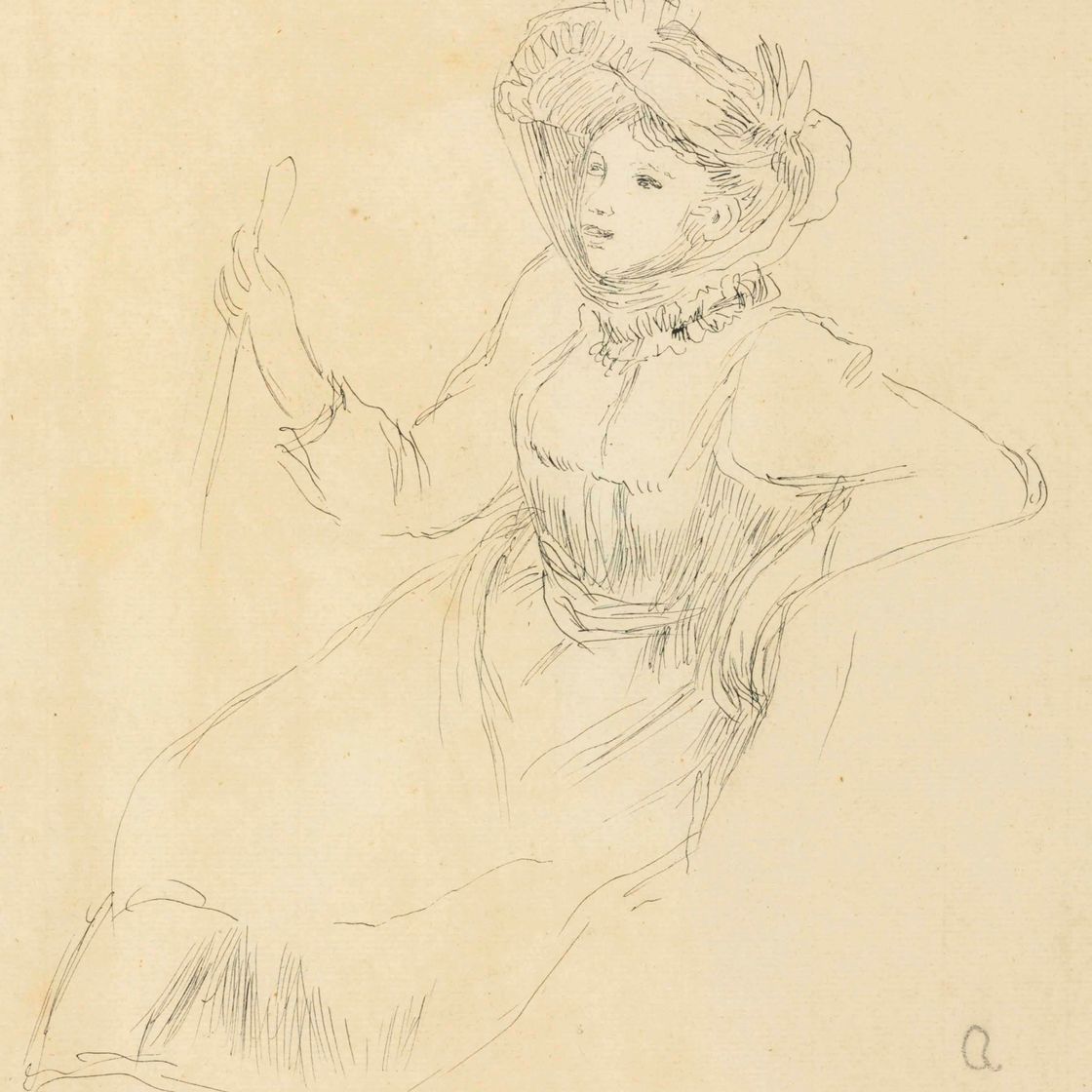 Pierre-Auguste Renoir — Молодая женщина, одетая в черное платье
