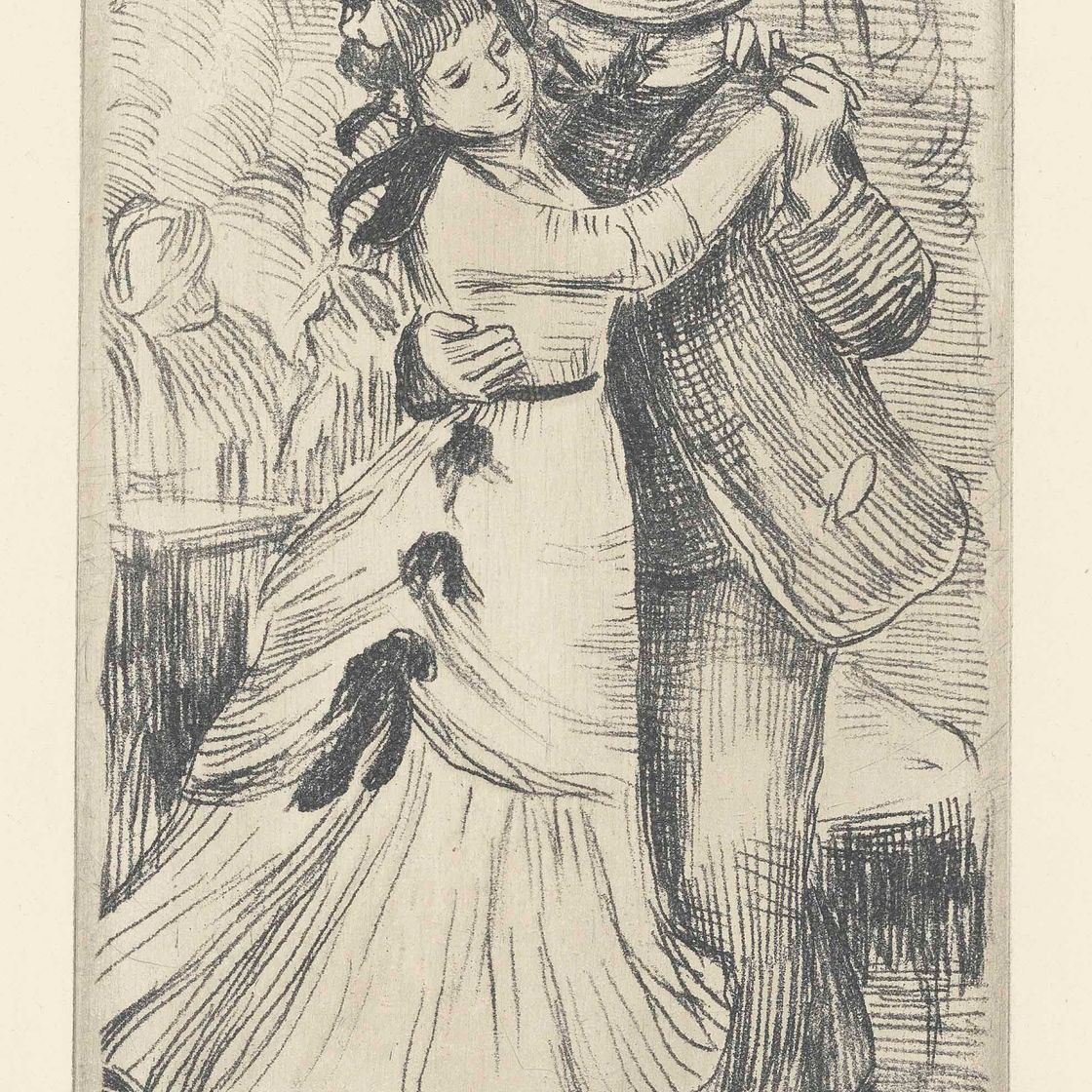 Pierre-Auguste Renoir — Танец в Кампанье, 2ем-Планш