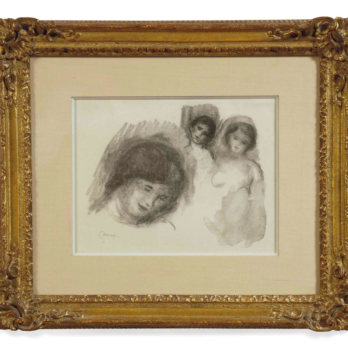 Pierre-Auguste Renoir — "Пьер с тремя кроками", из коллекции оригинальных литографий Пьера-Огюста Ренуара (Дельтейль, 41)
