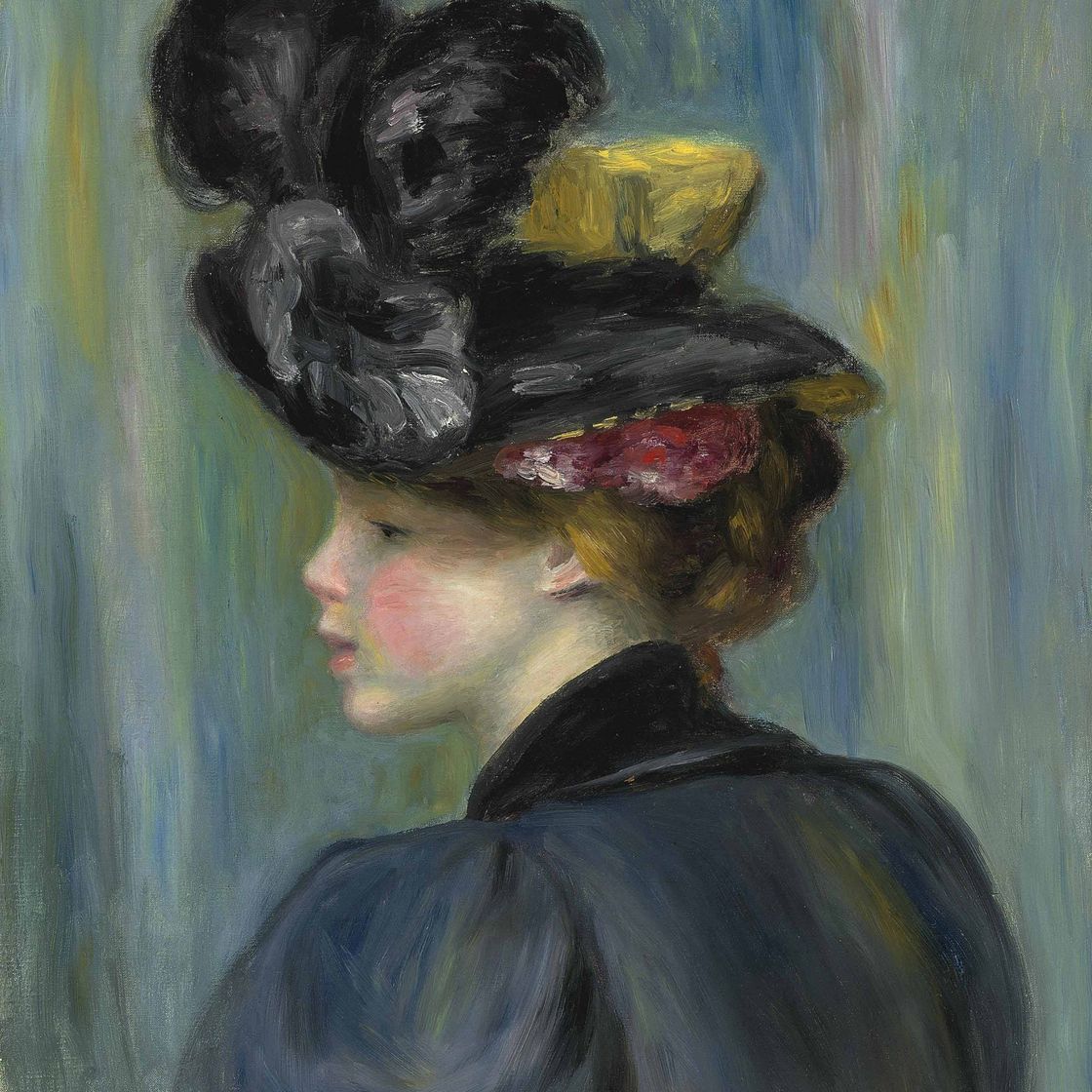 Pierre-Auguste Renoir — Молодая женщина в черной шапочке