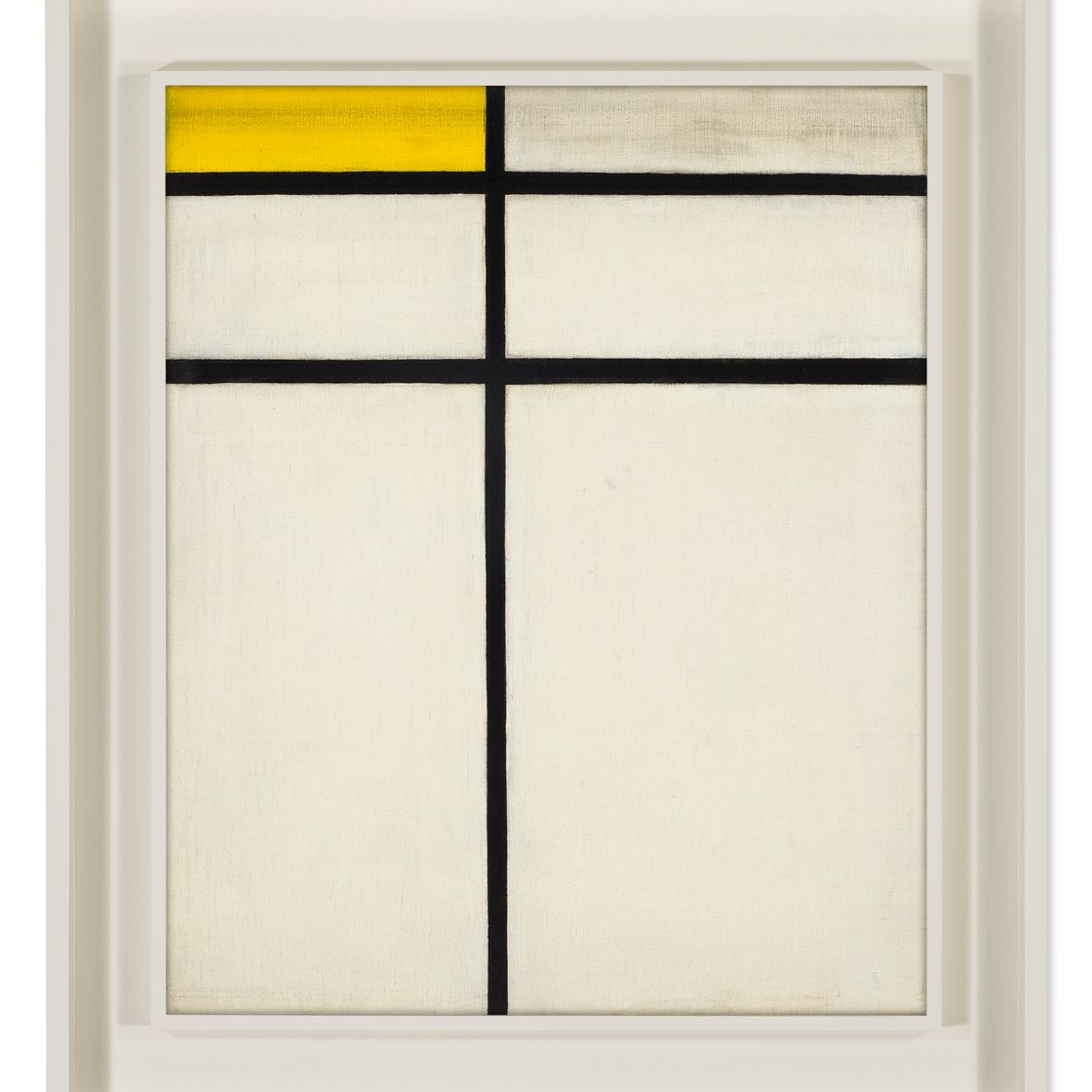 Piet Mondrian — Композиция с двойной линией и желтым цветом (незаконченная), изображение 2