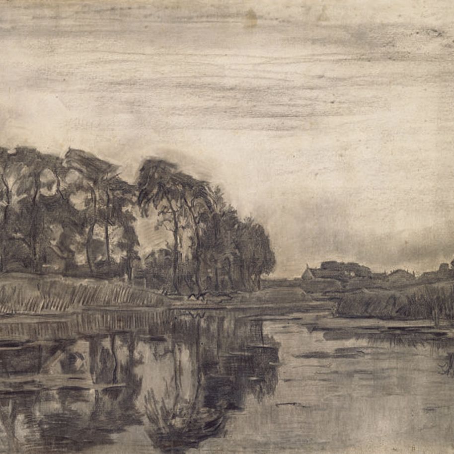 Piet Mondrian — Ферма на берегу реки, непохожая на большие деревья