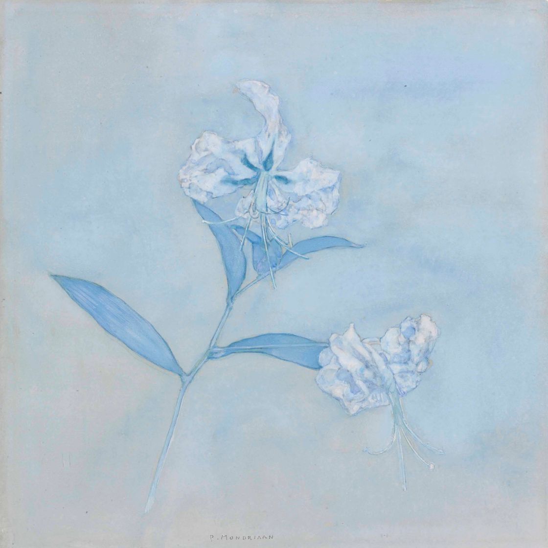 Piet Mondrian — Стебель с двумя японскими лилиями