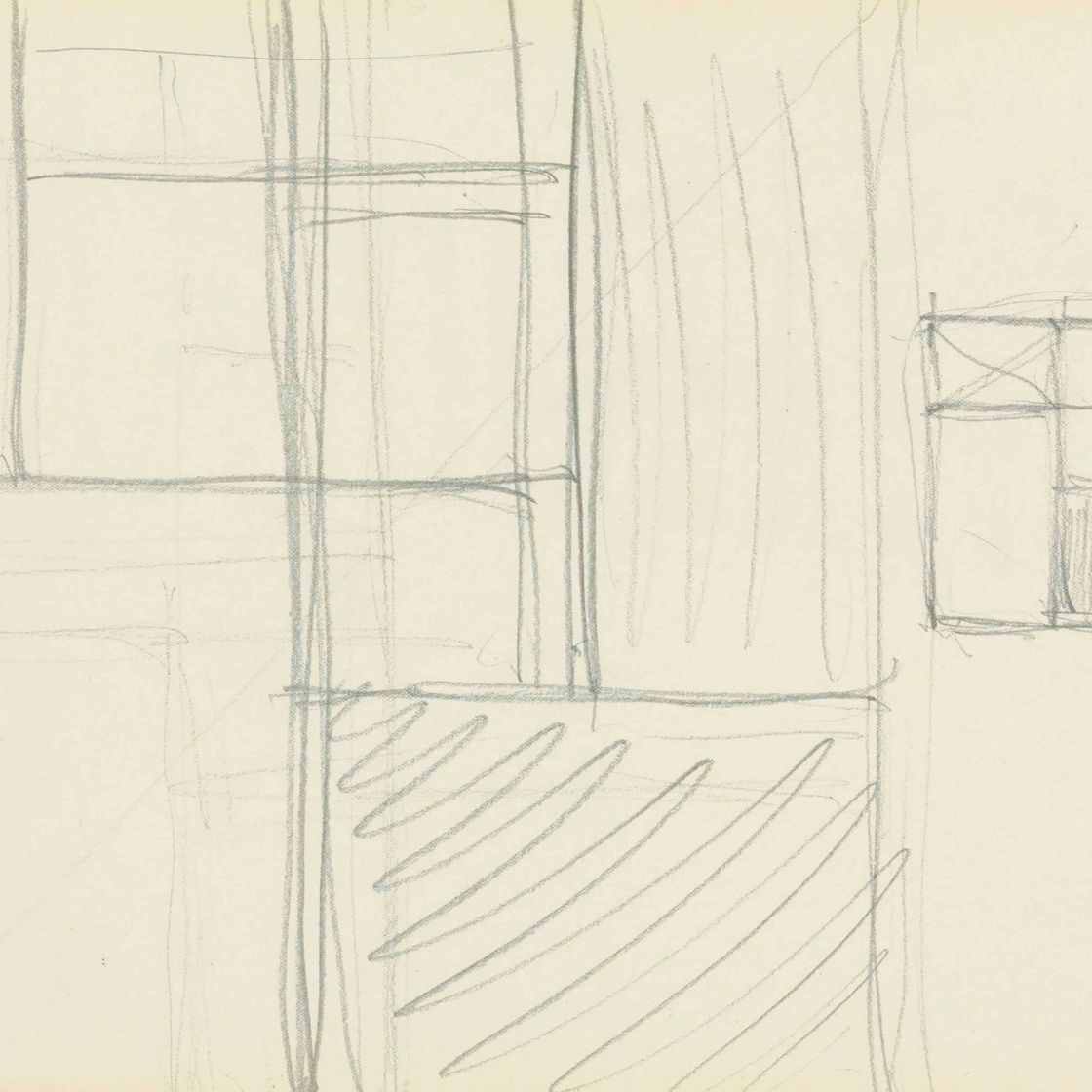 Piet Mondrian — Альбом для рисования, 1925 год. Лист F: Две квадратные композиции.