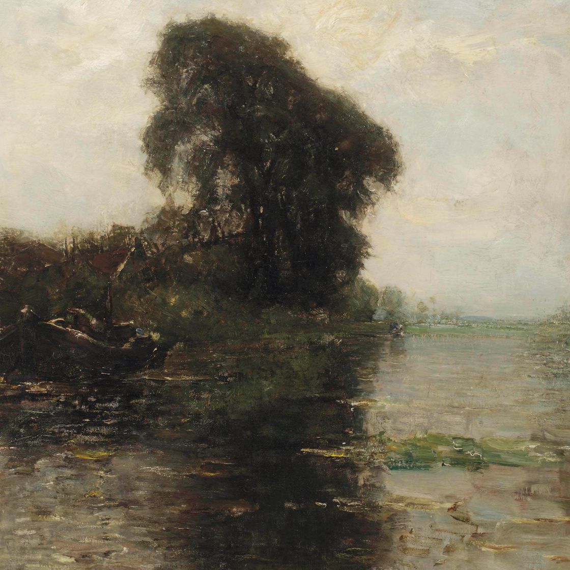 Piet Mondrian — Ферма Ландцихт под светло-голубым небом