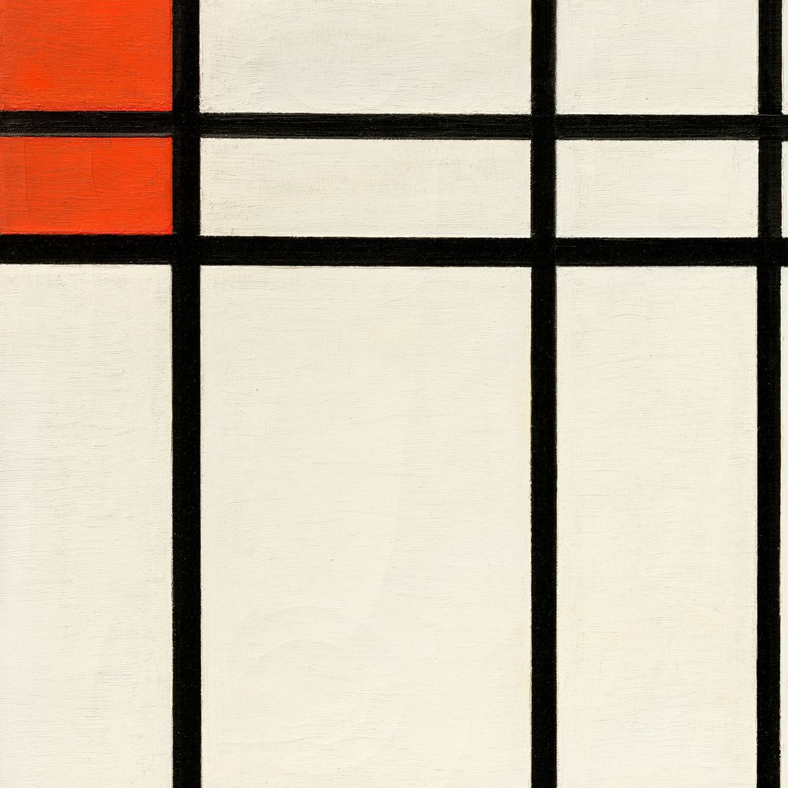 Piet Mondrian — Композиция с использованием красного и синего цветов, изображение 1