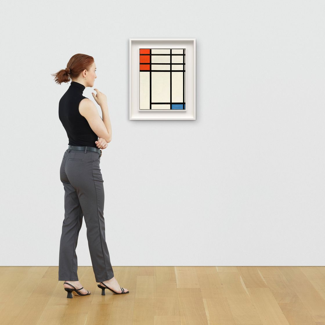 Piet Mondrian — Композиция с использованием красного и синего цветов, изображение 3