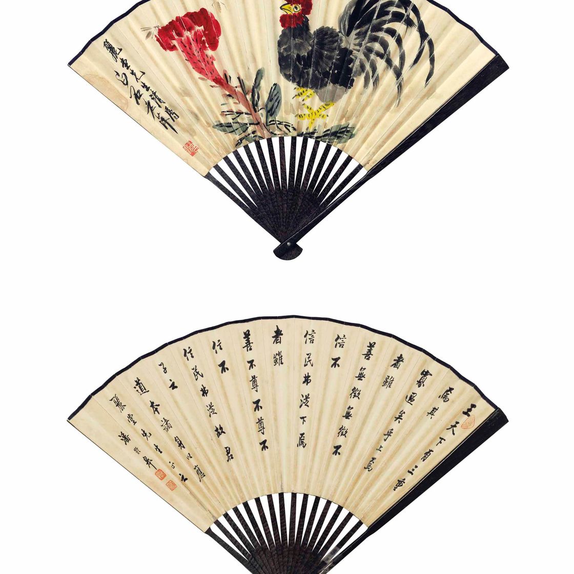 Qi Baishi — ПЕТУХ И ПЕТУШИНЫЙ ГРЕБЕНЬ