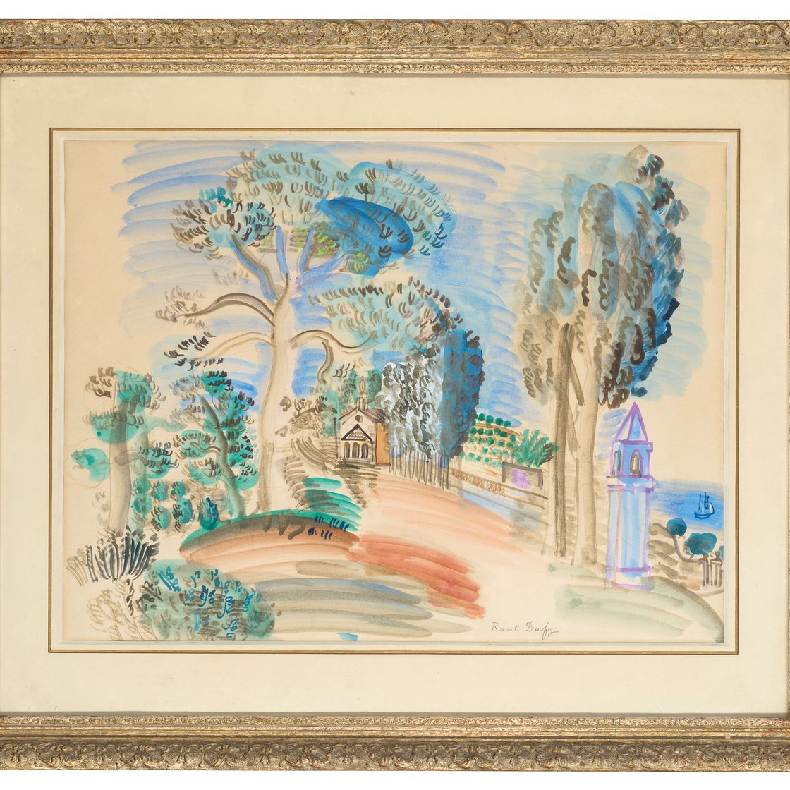 Raoul Dufy — Часовня на поле для гольфа Хуан, изображение 2