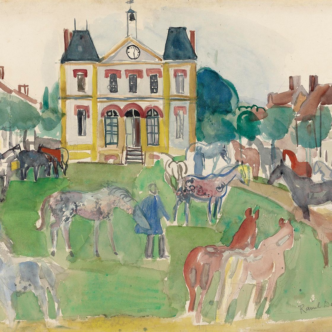 Raoul Dufy — Очередь-ле-Ивелин, ле-марше-о-Шево