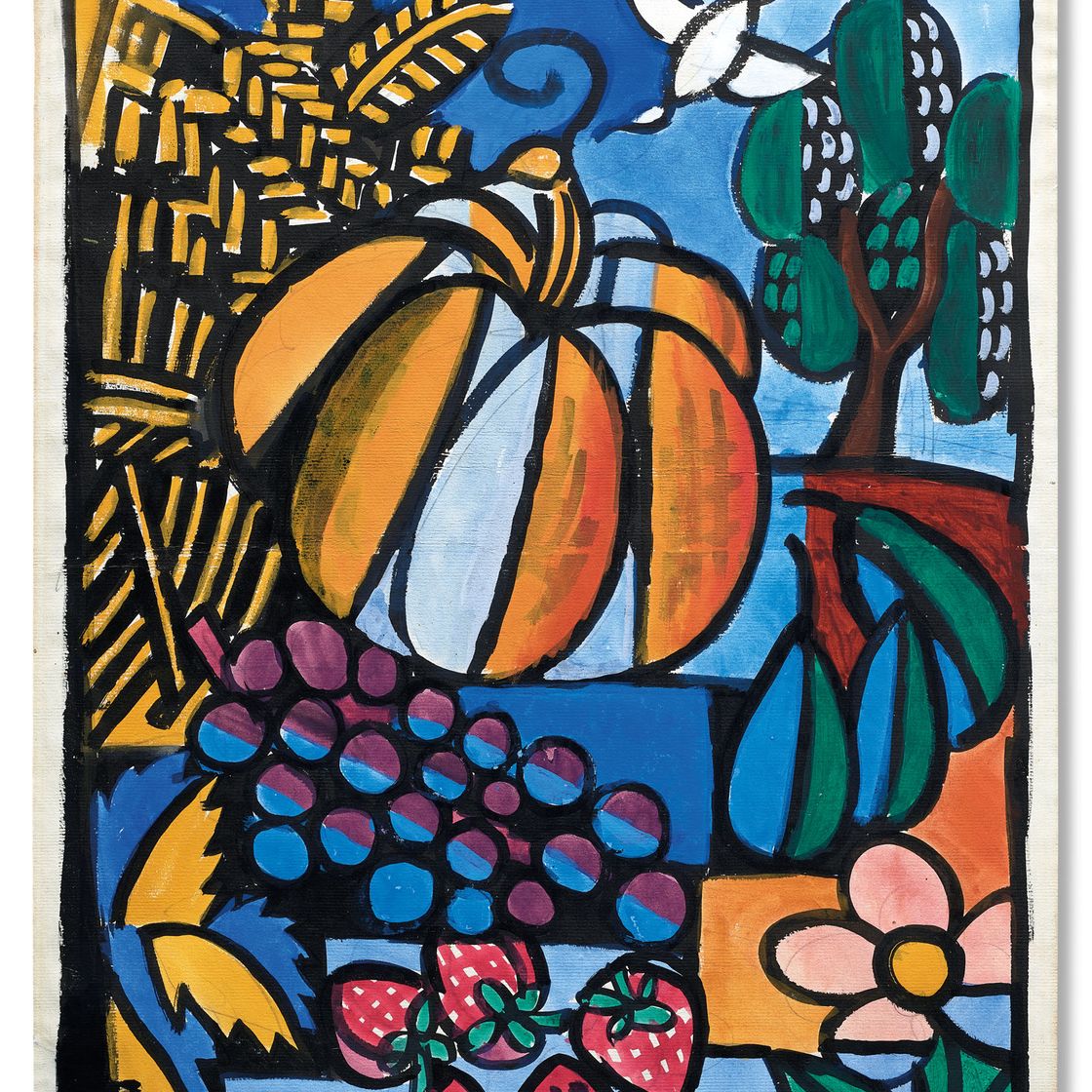 Raoul Dufy — Цитрусовый пирог (этюд к "Песне о бестии" Гийома Аполлинера), изображение 1