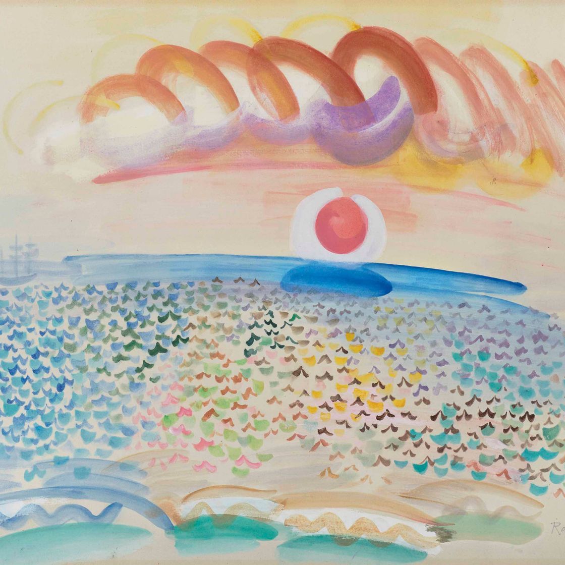 Raoul Dufy — Солярий на морском берегу