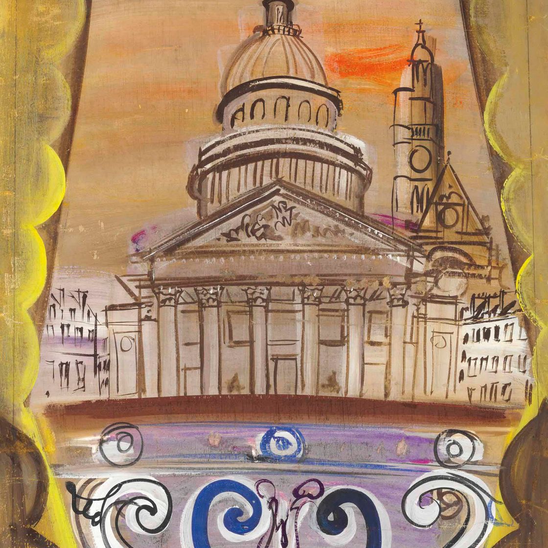 Raoul Dufy — На балконе, у входа в Пантеон