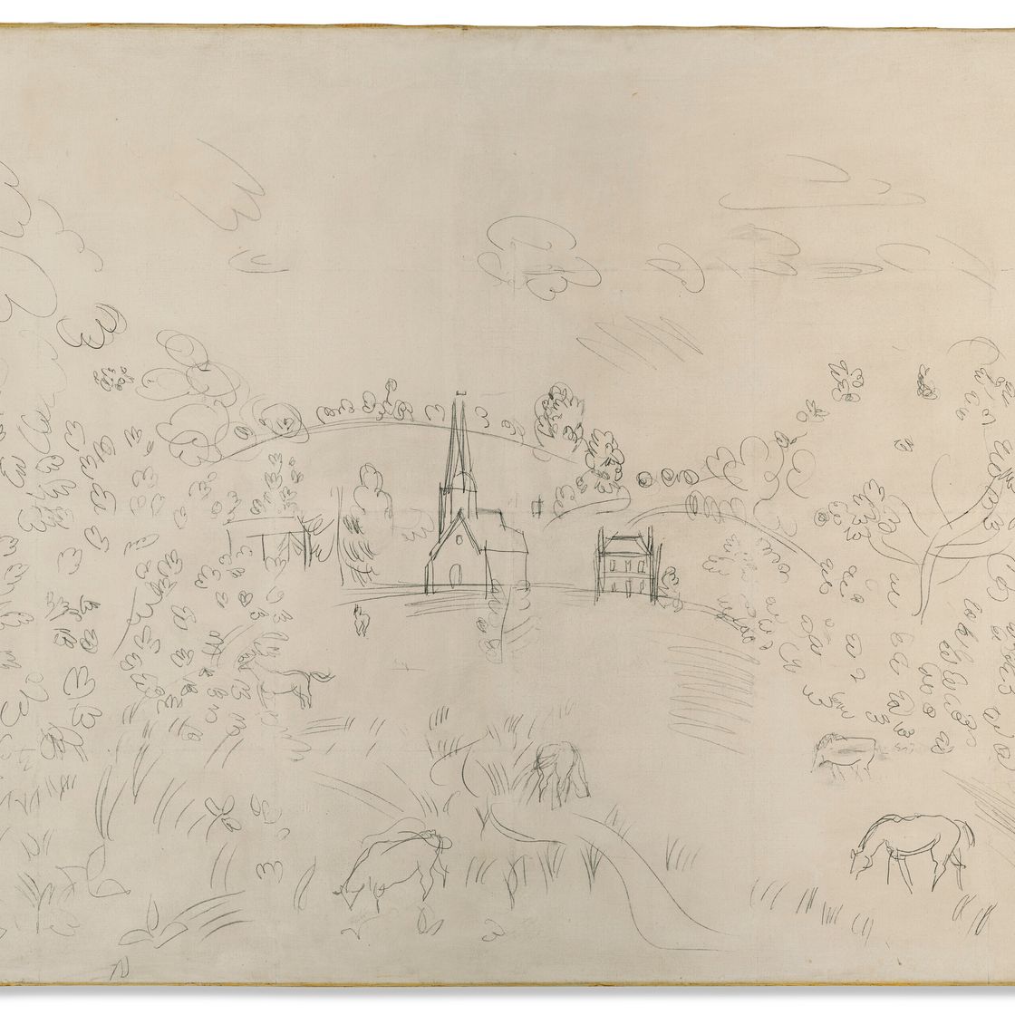 Raoul Dufy — Деревня в Нормандии, изображение 2