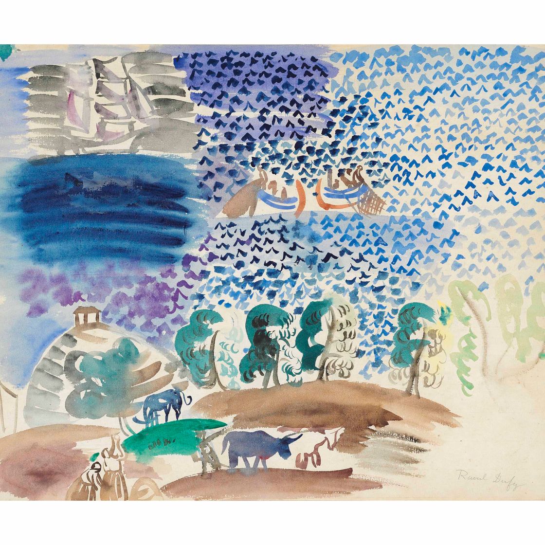 Raoul Dufy — Морской берег Сицилии