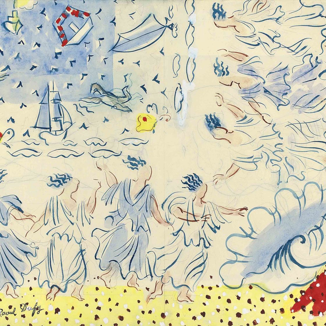 Raoul Dufy — Les Ménades, étude pour le ballet "Palm Beach" ( recto ); Etude de nu ( verso )