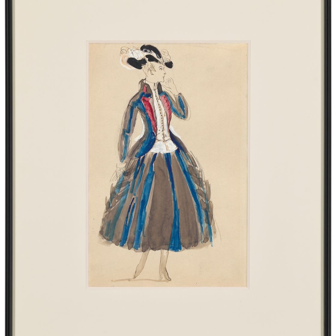 Raoul Dufy — Robe pour Poiret, bleu, blanc et rouge, изображение 2
