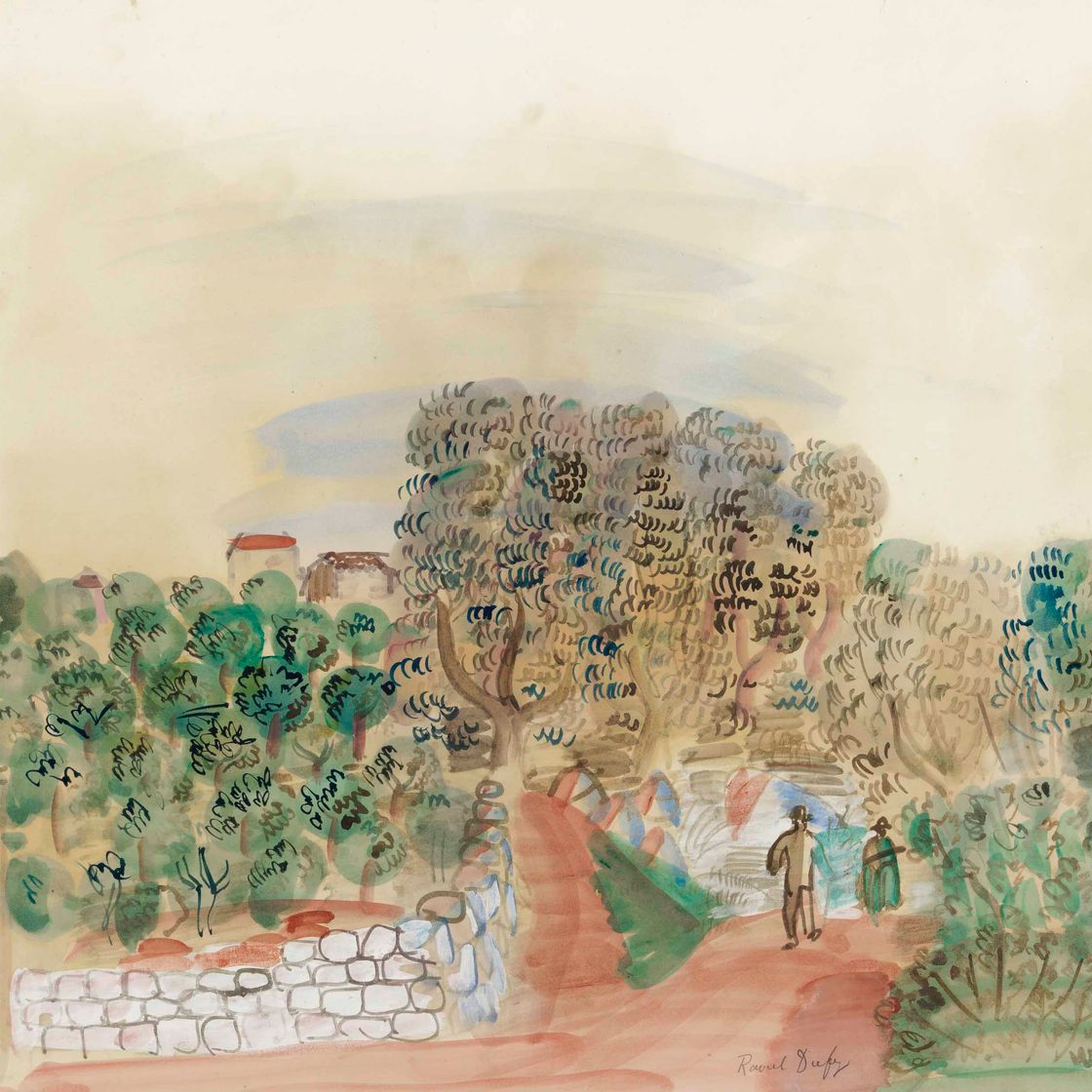 Raoul Dufy — Oliviers et chapelle