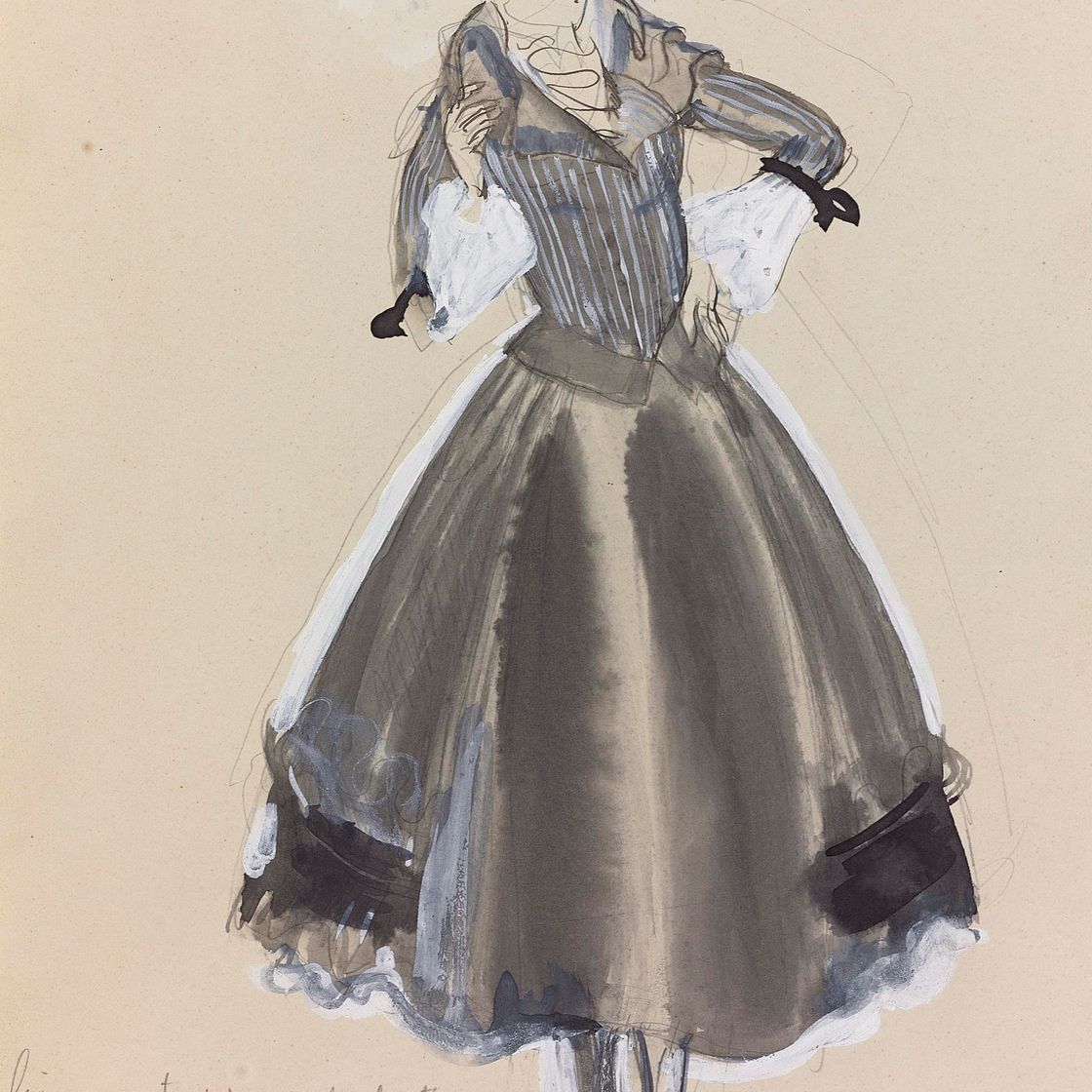 Raoul Dufy — Modèle de robe pour Paul Poiret