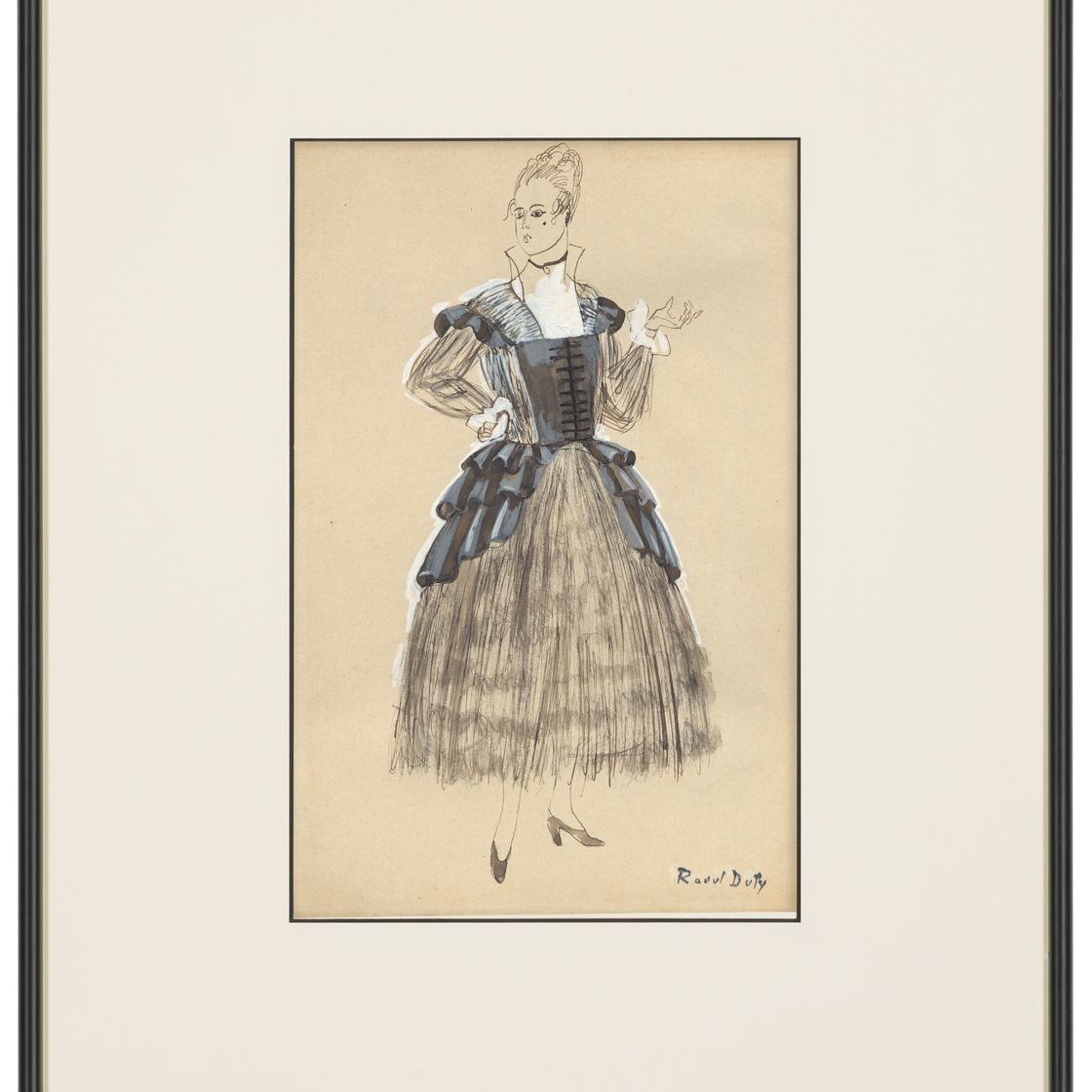Raoul Dufy — Robe pour Poiret (femme de face), изображение 2