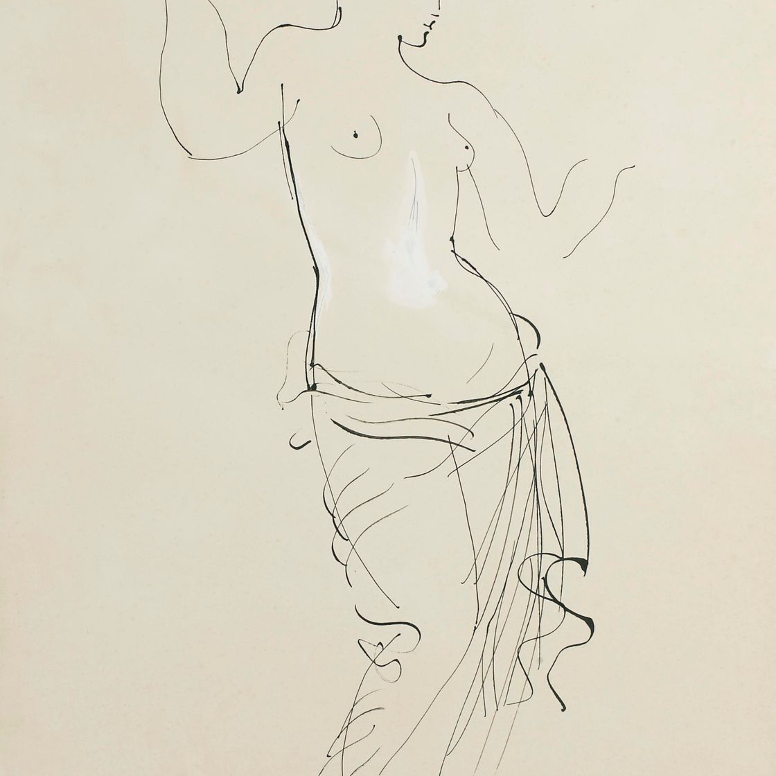 Raoul Dufy — Femme à la draperie, étude pour la fée électricité