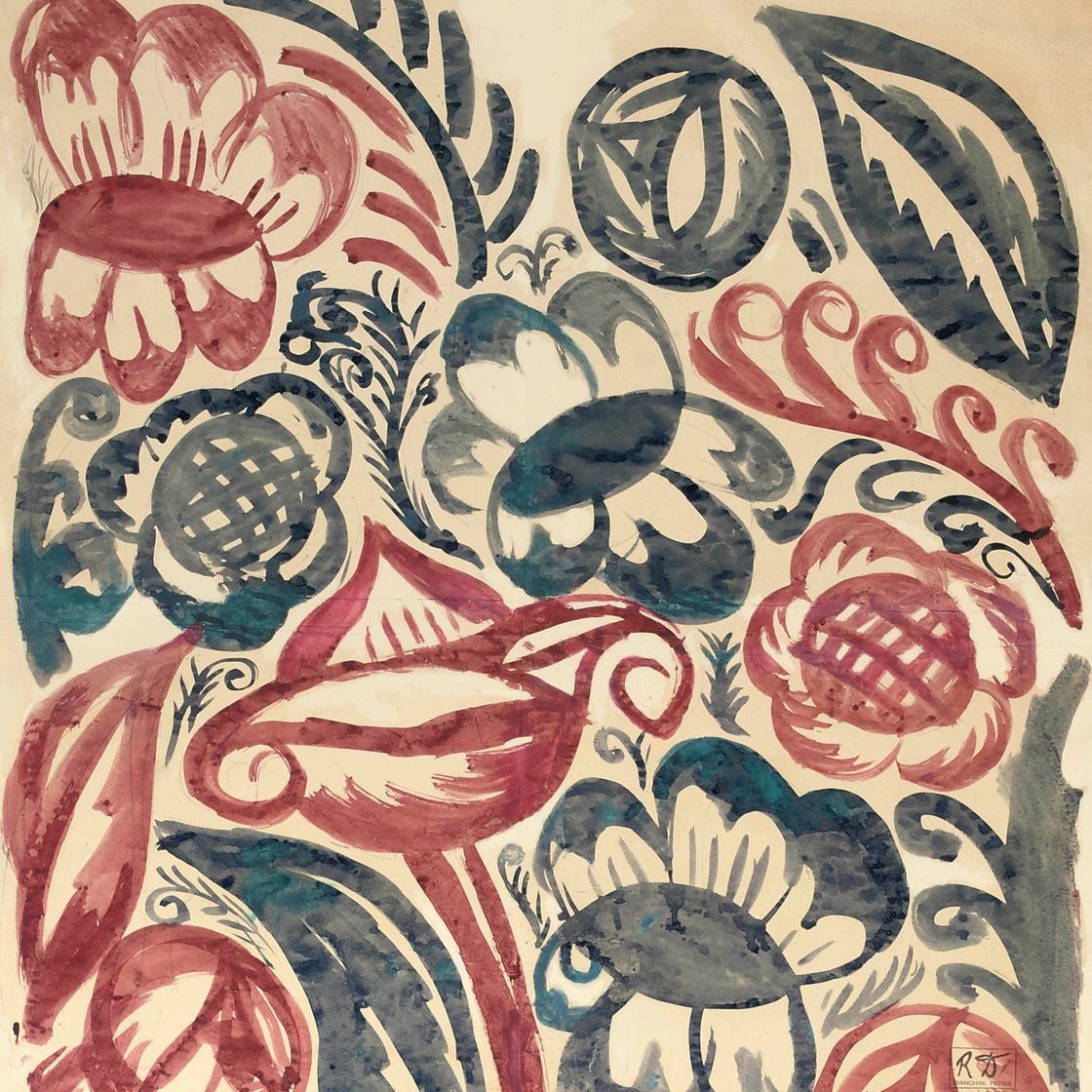 Raoul Dufy — Red and blue flowers
