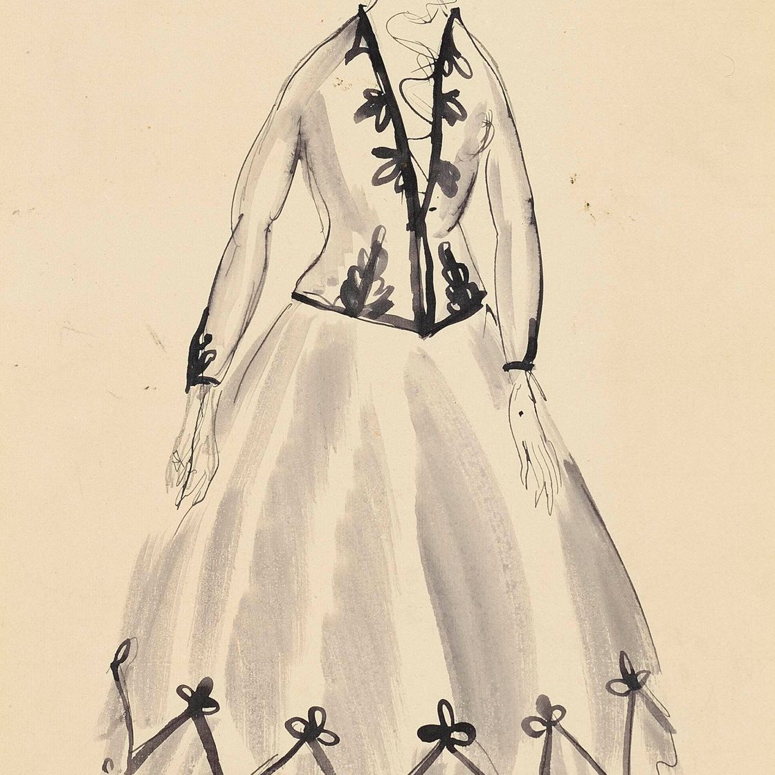 Raoul Dufy — Modèle de robe pour Paul Poiret