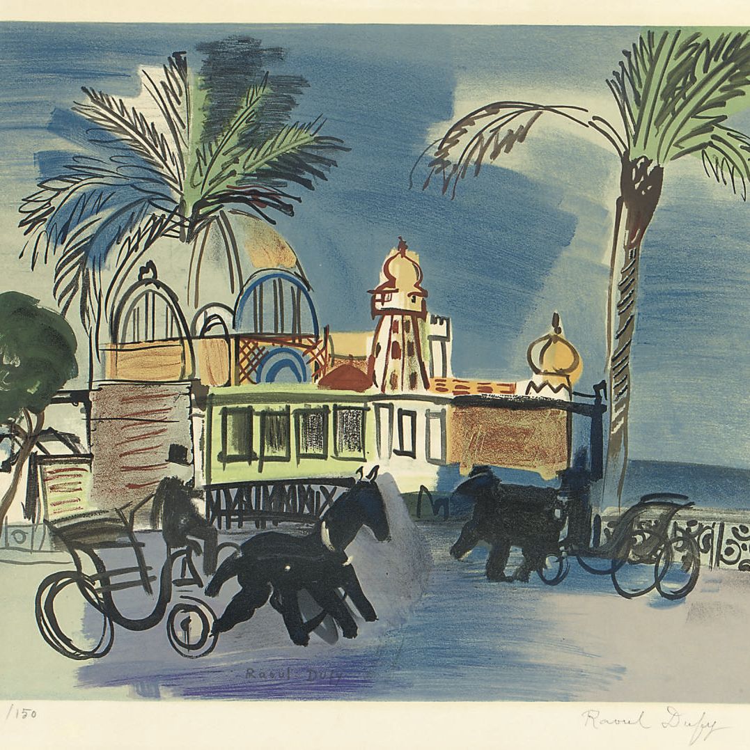 Raoul Dufy — Nice, le Casino de la Jetée aux deux Calêches