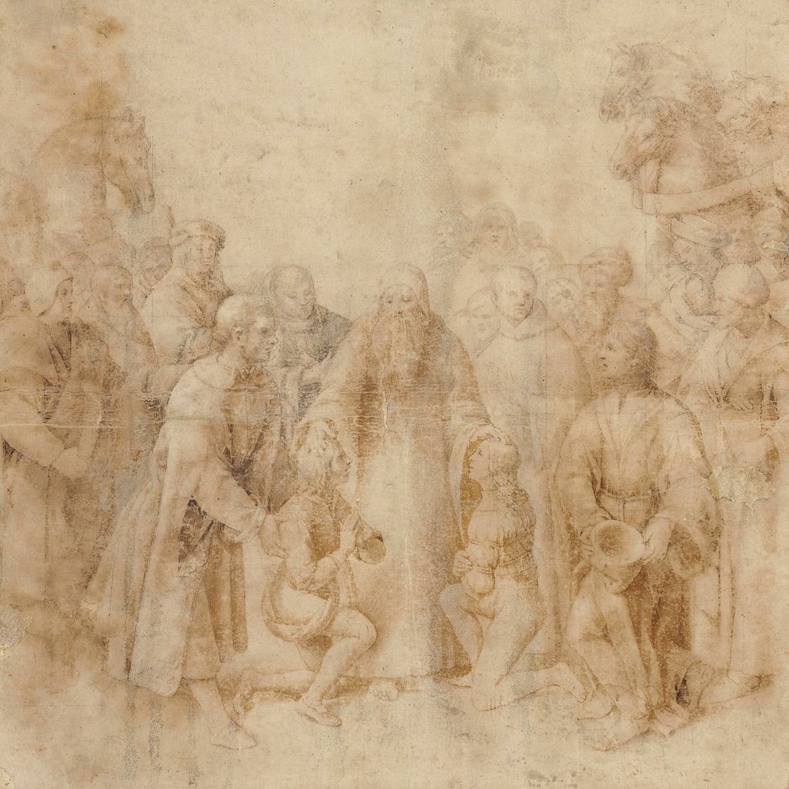 Raphael — Saint Benedict receiving Maurus and Placidus