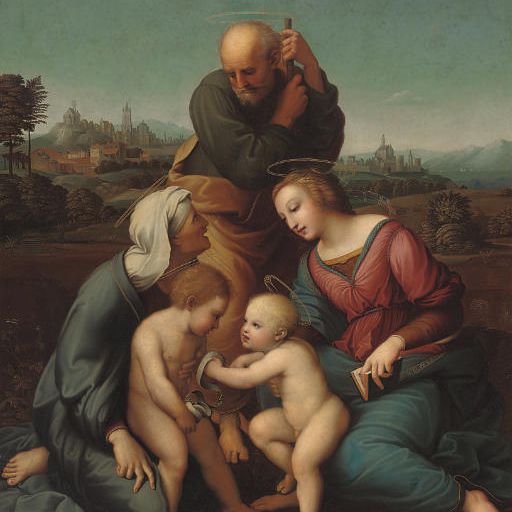 Raphael — The Holy Family with Saint John the Baptist and Saint Elizabeth