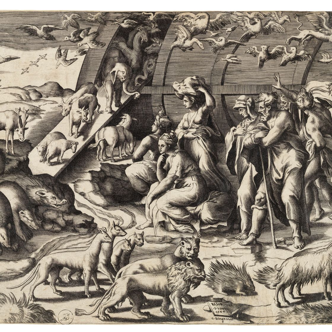 Raphael — Noah and the Animals leaving the Ark