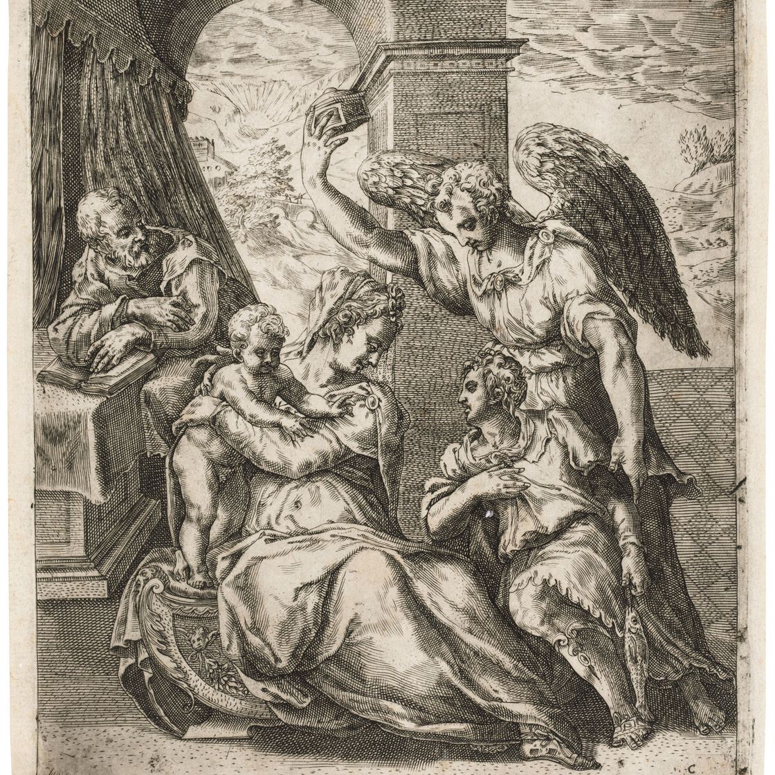 Raphael — The Young Tobias brought by the Archangel Raphael before the Virgin and Christ Child