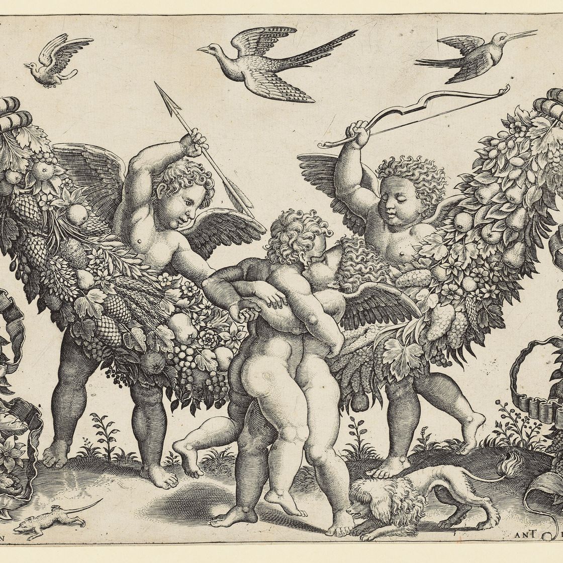 Raphael — Games of putti : three plates from the Tapestries series, изображение 1