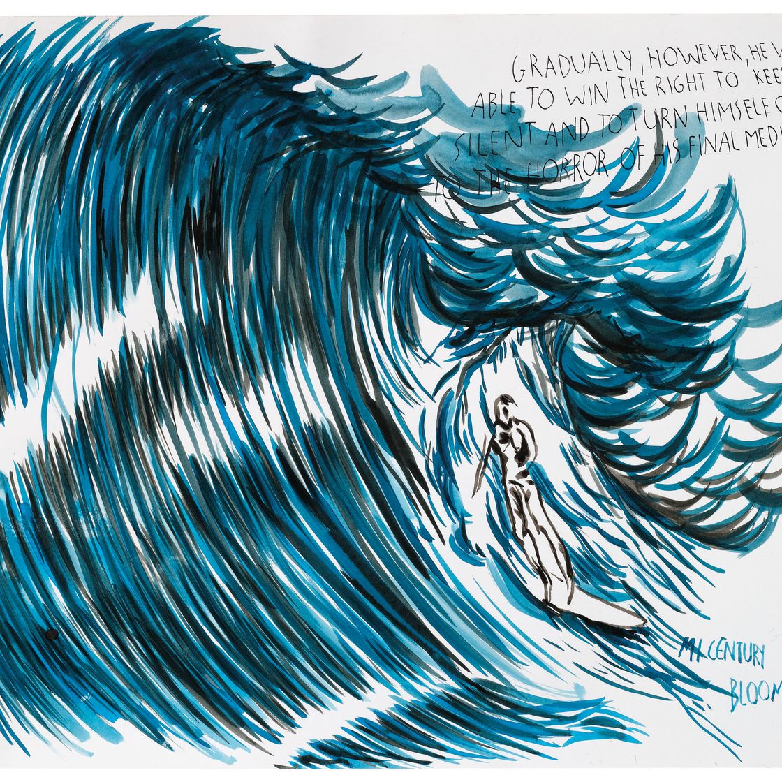 Raymond Pettibon — No Title (Gradually, however, he...)